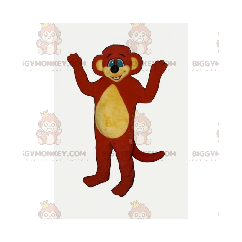 Disfraz de mascota BIGGYMONKEY™ de roedor naranja de ojos