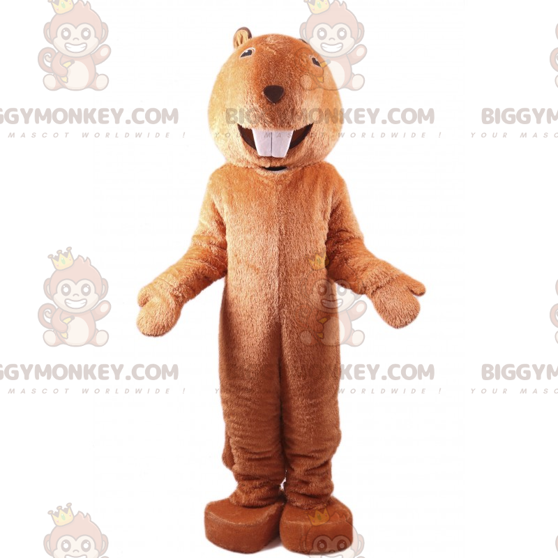 Traje de mascote de roedor de dentes grandes BIGGYMONKEY™ –