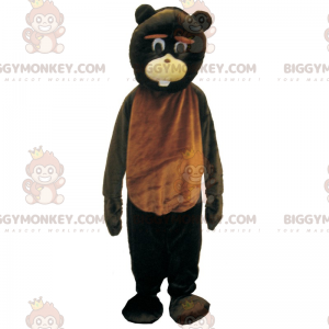 BIGGYMONKEY™ Costume da mascotte roditore con naso beige -