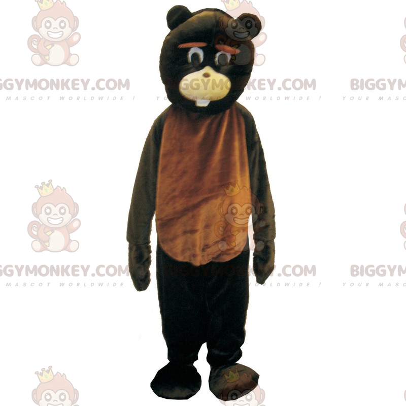 BIGGYMONKEY™ gnavermaskotkostume med beige næse -