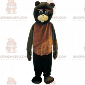 BIGGYMONKEY™ Nagetier-Maskottchen-Kostüm mit beiger Nase -