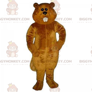 Traje de mascote de roedor BIGGYMONKEY™ com pequenos olhos