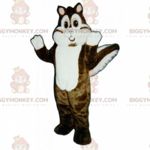 Costume mascotte BIGGYMONKEY™ scoiattolo bianco e marrone -