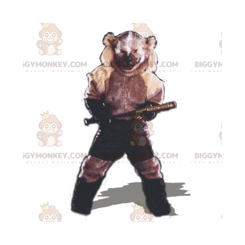 BIGGYMONKEY™ Disfraz de mascota de roedor con pantalones cortos