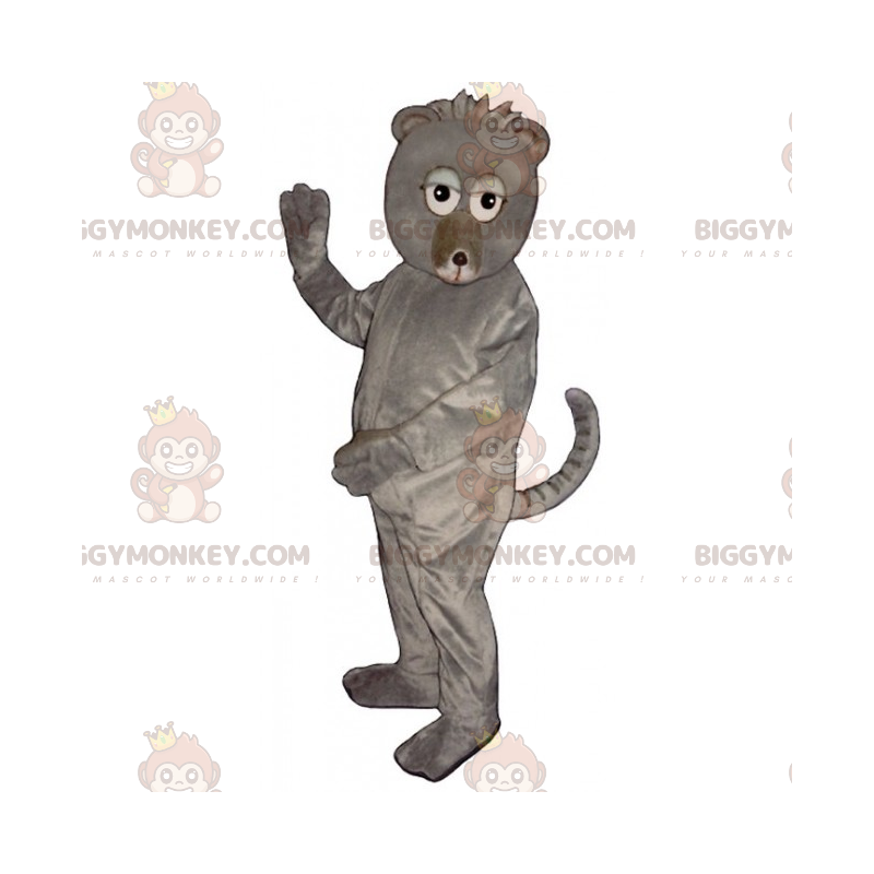 Grijs BIGGYMONKEY™-mascottekostuum voor knaagdieren -