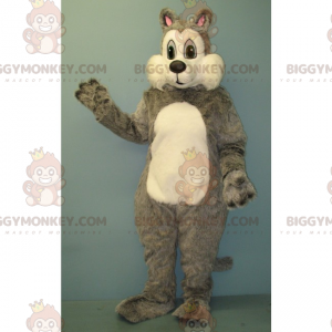Grijze en witte eekhoorn BIGGYMONKEY™ mascottekostuum -