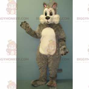 Disfraz de mascota de ardilla gris y blanca BIGGYMONKEY™ -