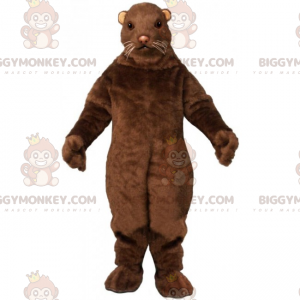 Costume de mascotte BIGGYMONKEY™ de rongeur marron avec petites