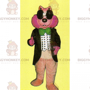 BIGGYMONKEY™ Pink gnavermaskotkostume med sløjfe -