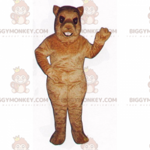 Smiling Rodent With Big Teeth BIGGYMONKEY™ Mascot Costume –