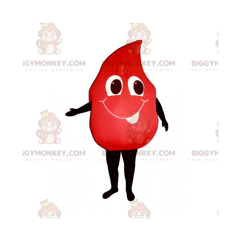 Kostium maskotka krwi BIGGYMONKEY™ z uśmiechem - Biggymonkey.com