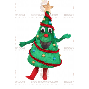 Versierde kerstboom BIGGYMONKEY™ mascottekostuum -