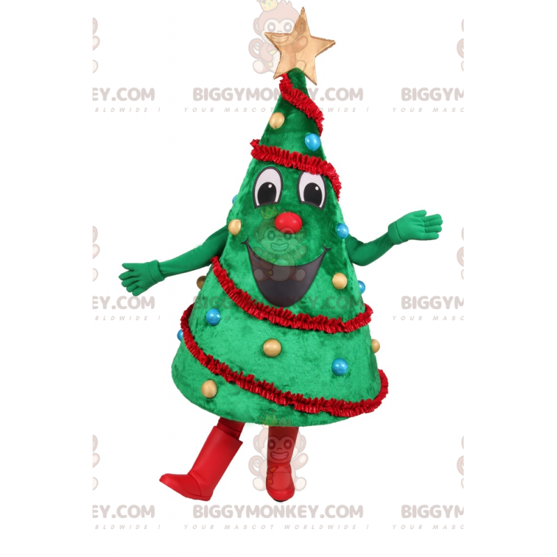 Decorated Christmas Tree BIGGYMONKEY™ Mascot Costume –