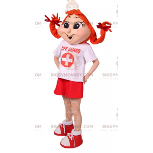 Rescue worker BIGGYMONKEY™ mascot costume with quilts –