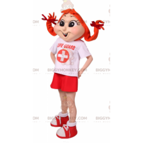 Rescue worker BIGGYMONKEY™ mascot costume with quilts –
