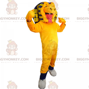 Disfraz de mascota serpiente amarilla y azul BIGGYMONKEY™ -