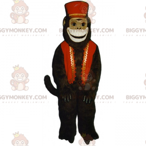 Affe BIGGYMONKEY™ Maskottchenkostüm mit Anzug und Hut -