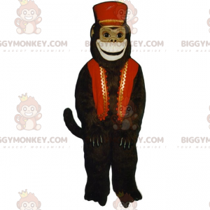 Traje de mascote de macaco BIGGYMONKEY™ com terno e chapéu –