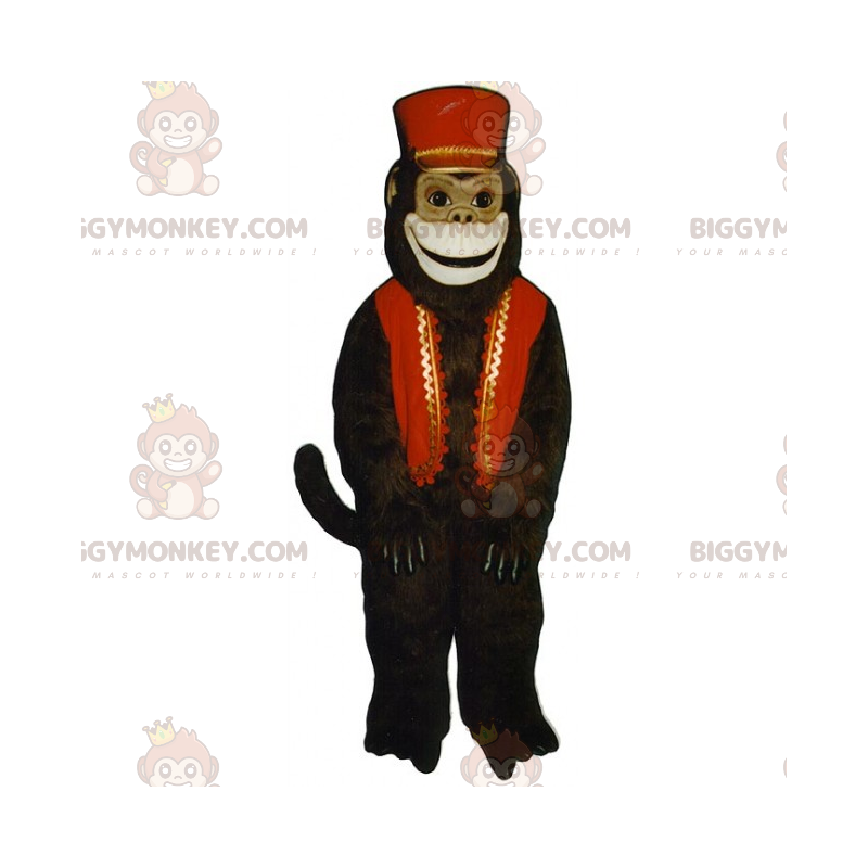 Disfraz de mono BIGGYMONKEY™ para mascota con traje y sombrero