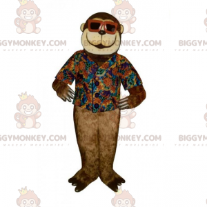 Kostým opice BIGGYMONKEY™ maskota se slunečními brýlemi –