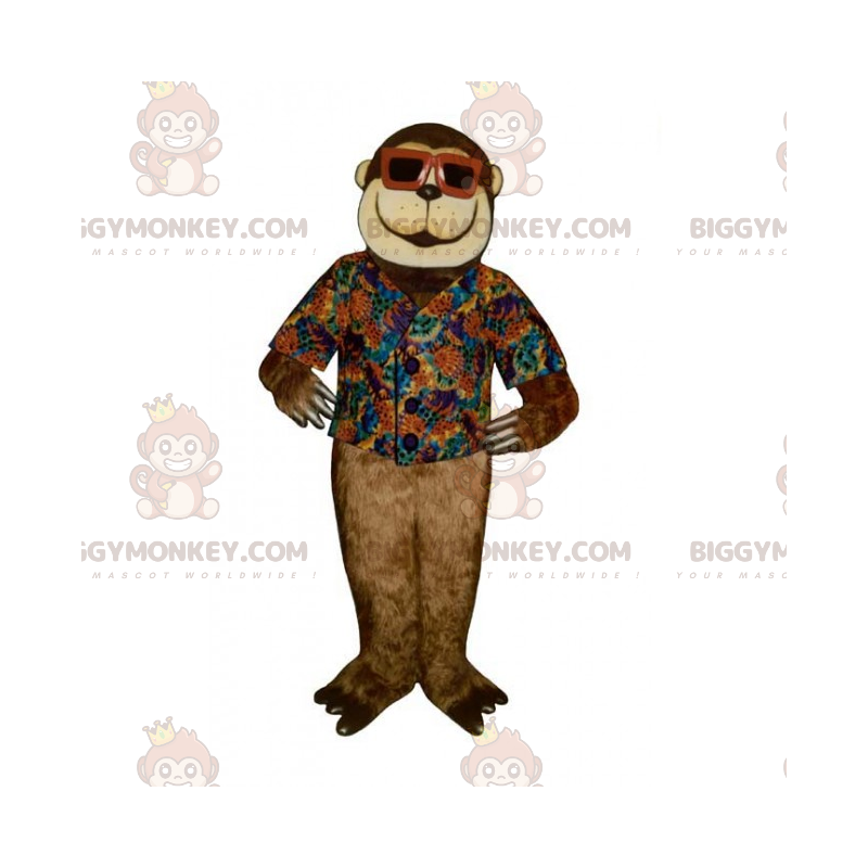 Monkey BIGGYMONKEY™ Mascot Costume with Sunglasses -