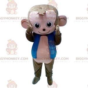 Traje de mascote de macaco chimpanzé marrom macio e peludo BIGGYMONKEY™