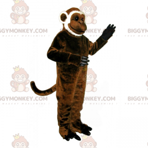 Braun-weißer Affe BIGGYMONKEY™ Maskottchen-Kostüm -