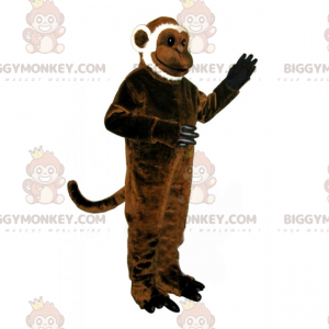 Costume mascotte BIGGYMONKEY™ scimmia marrone e bianco -