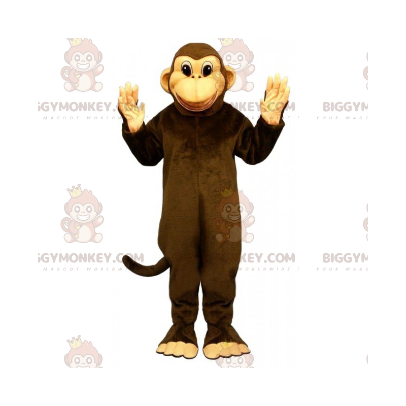 Kostým usmívající se opice BIGGYMONKEY™ maskota –
