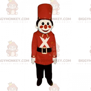 Costume de mascotte BIGGYMONKEY™ de soldat Casse Noisette rouge