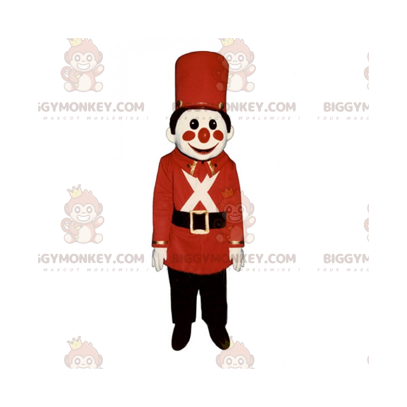 Costume de mascotte BIGGYMONKEY™ de soldat Casse Noisette rouge