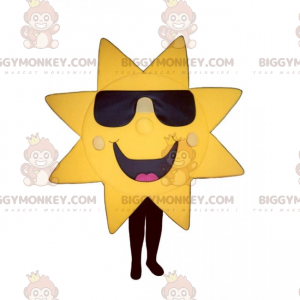 Costume de mascotte BIGGYMONKEY™ de soleil au lunettes noires
