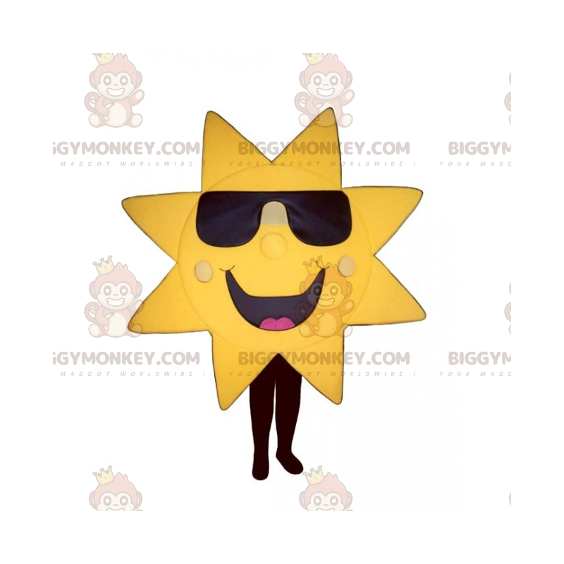 BIGGYMONKEY™ Ήλιος με γυαλιά ηλίου και στολή μασκότ Big Smile -
