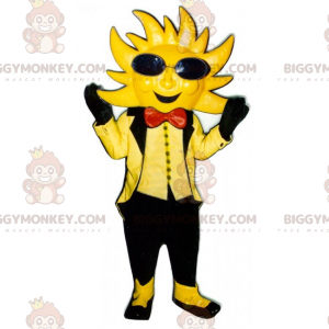 Traje de mascote Sun BIGGYMONKEY™ com óculos pretos e gravata