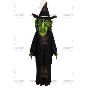 Costume mascotte BIGGYMONKEY™ da strega faccia verde -