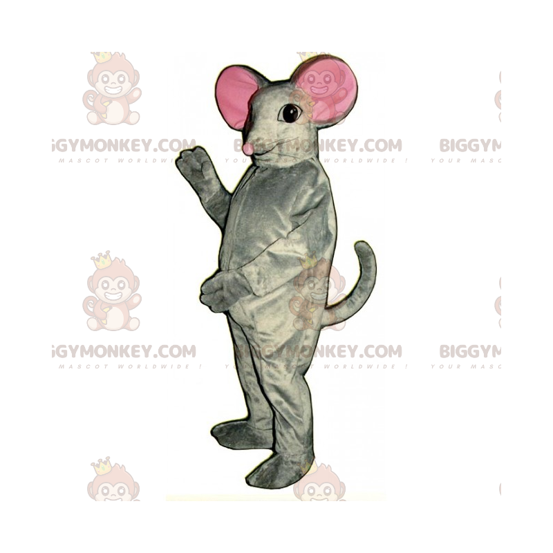 Costume de mascotte BIGGYMONKEY™ de souris aux oreilles roses -