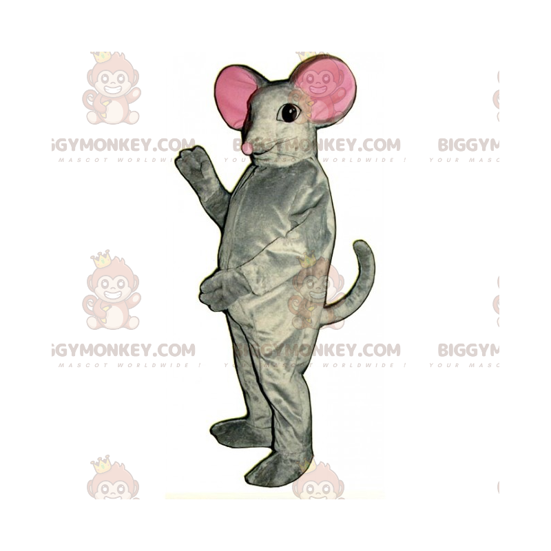 Disfraz de mascota Ratón de orejas rosas BIGGYMONKEY™ -