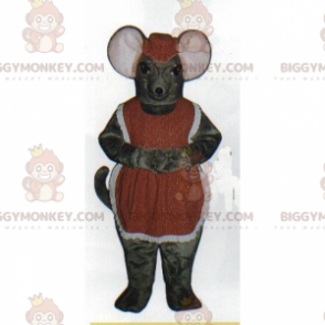 Kostium maskotki myszy BIGGYMONKEY™ z fartuchem i okrągłymi