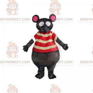 Costume da mascotte da topo BIGGYMONKEY™ con maglietta a righe