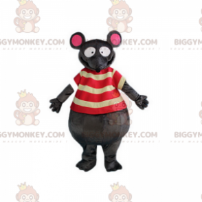 Mouse BIGGYMONKEY™ Mascot Costume with Stripe Tee -