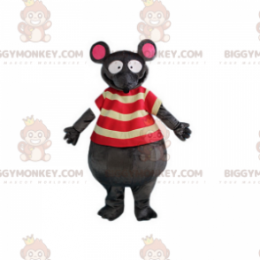 Muis BIGGYMONKEY™ mascottekostuum met gestreept T-shirt -