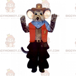 Hiiri BIGGYMONKEY™ maskottiasu Cowboy-asussa - Biggymonkey.com