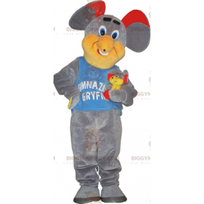 Gray Mouse Red Ear BIGGYMONKEY™ Mascot Costume – Biggymonkey.com
