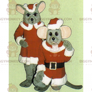 Mouse Santa and Mrs Claus BIGGYMONKEY™ Mascot Costume –