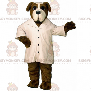 BIGGYMONKEY™ Disfraz de mascota de San Bernardo con bata blanca