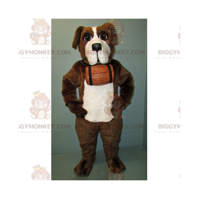 BIGGYMONKEY™ mascot costume of St Bernard with his barrel –