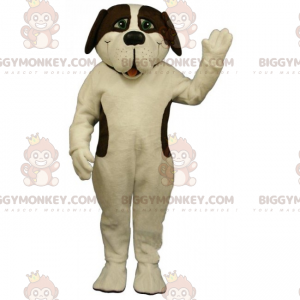 BIGGYMONKEY™ maskotkostume af St. Bernard hvide og brune