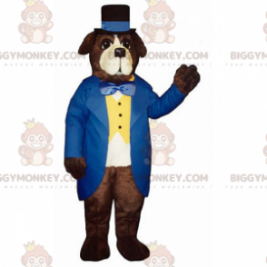 Costume de mascotte BIGGYMONKEY™ de St Bernard en tenue de gala