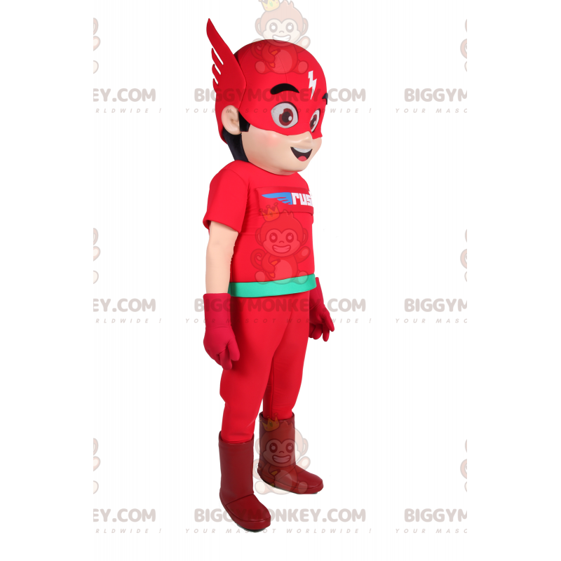 Costume de mascotte BIGGYMONKEY™ de super héros - Flash -