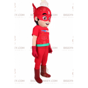 Traje de mascote de super-herói BIGGYMONKEY™ - Flash –